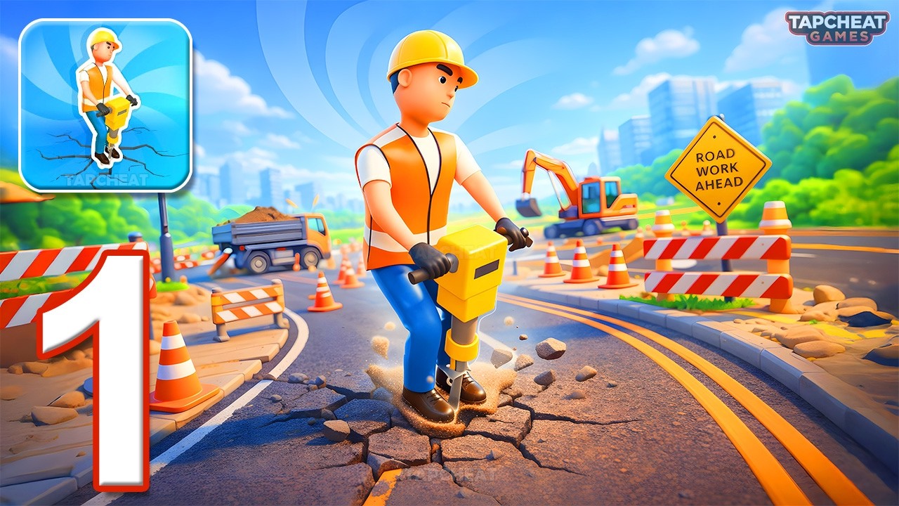 Road Builder Idle - Gameplay Walkthrough Part 1 - Build City With Bricks (Android, iOS)