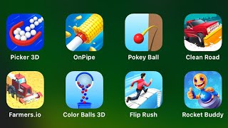 Picker 3D, On Pipe, Pokey Ball, Clean Road, Farmers.io, Color Balls 3D, Rocket Buddy screenshot 2