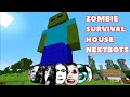 SURVIVAL ZOMBIE HOUSE WITH 100 NEXTBOTS in Minecraft! Gameplay! Coffin Meme!