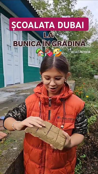 Ciocolata Dubai la bunica în grădină🤣 LIKE dacă cunoașteți melodia👍🍫🏡 Ciao Patricia #Short