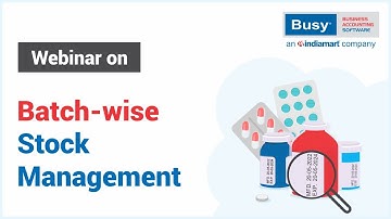 Batch-Wise Stock Management in BUSY (Hindi)