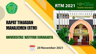 Peningkatan Mutu Universitas 'Aisyiyah Surakarta melalui Rapat Tinjauan Manajemen (RTM) tahun 2021