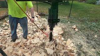 Using the Danuser Stump Auger on a Big Stump