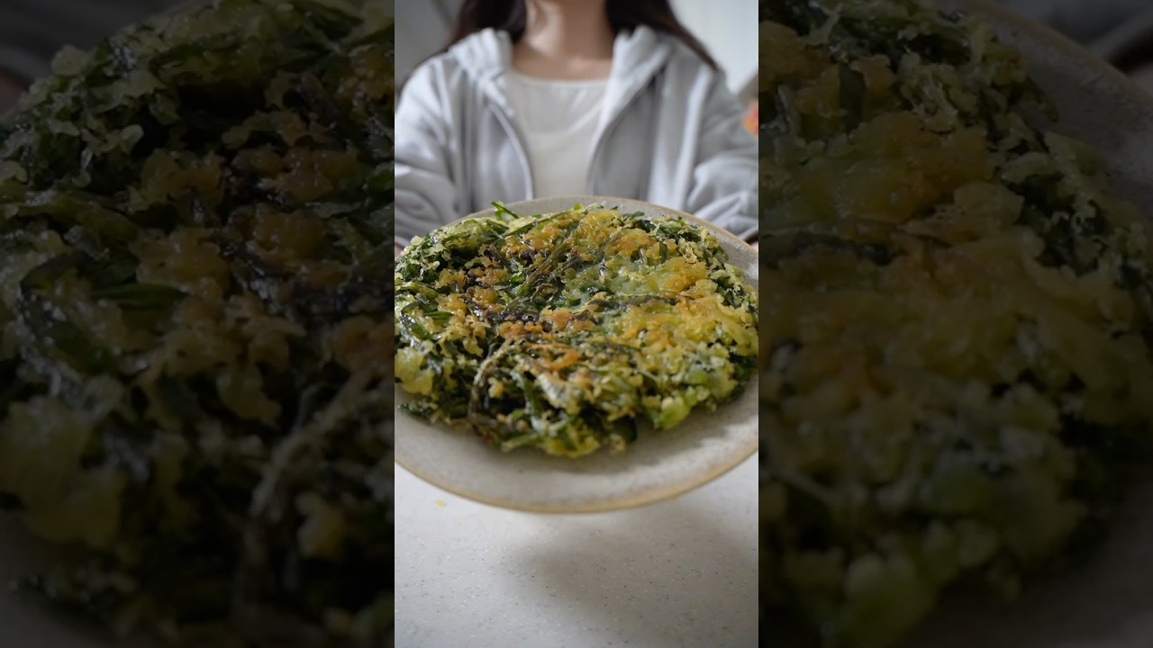 입장포차님의 부추전을 만들어봤습니다.