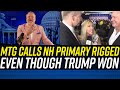 (reuploaded correct video) Marjorie Taylor Greene SLURS LIKE A DRUNK About NH Primary BEING RIGGED!