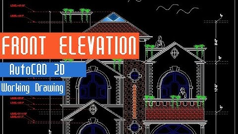 Front Elevation Working Details in AutoCAD 2D