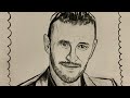 رسم الفنان كاظم الساهر بقلم الفحم رسم الفنان كاظم الساهر بقلم الفحم