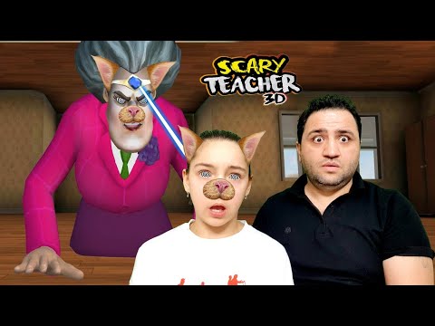 SCARY TEACHER 3D DELİ ÖĞRETMENİ HİPNOZ ETTİK KEDİ OLDU!