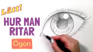 Hur man ritar ett realistiskt öga – Lätt lär dig tecknavideo med svenska röstinstruktioner!