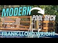 Pool Deck DIY: Modern &amp; Frank Lloyd Wright Inspired Above Ground Pool Deck Build