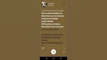 Thumbnail of Centuries Lyrics - Fall Out Boys