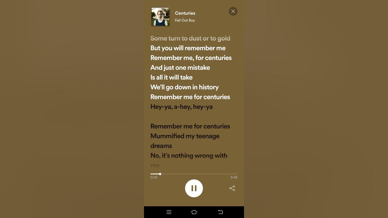 Centuries Lyrics - Fall Out Boys