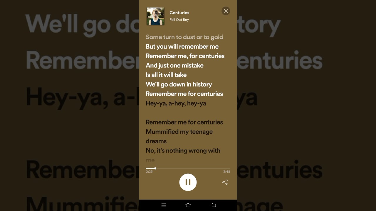 Centuries Lyrics - Fall Out Boys adlı videoyu YouTube'da izle Centuries Lyrics - Fall Out Boys adlı videoyu YouTube'da izle