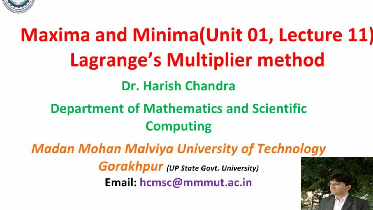 Differential Calculus | Maxima and minima of function of several ...