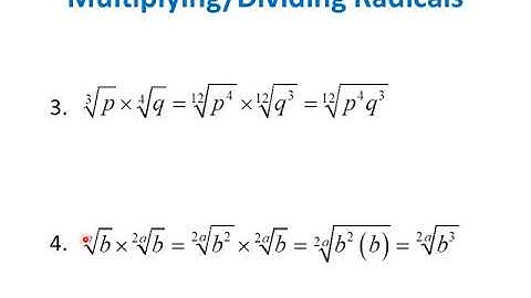 Multiplying Radicals | Dividing Radicals | Multiply or Divide Radicals with Different Indices