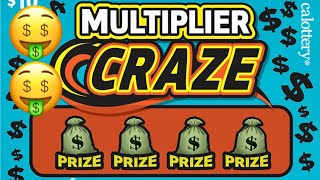 NewMultiplier CRAZE  And $400 Million Money Mania  CA Lottery Ticket Scratchers