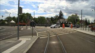 Straßenbahn Augsburg: Mitfahrt auf der Linie 6 (Neubaustrecke)  im CityFlex