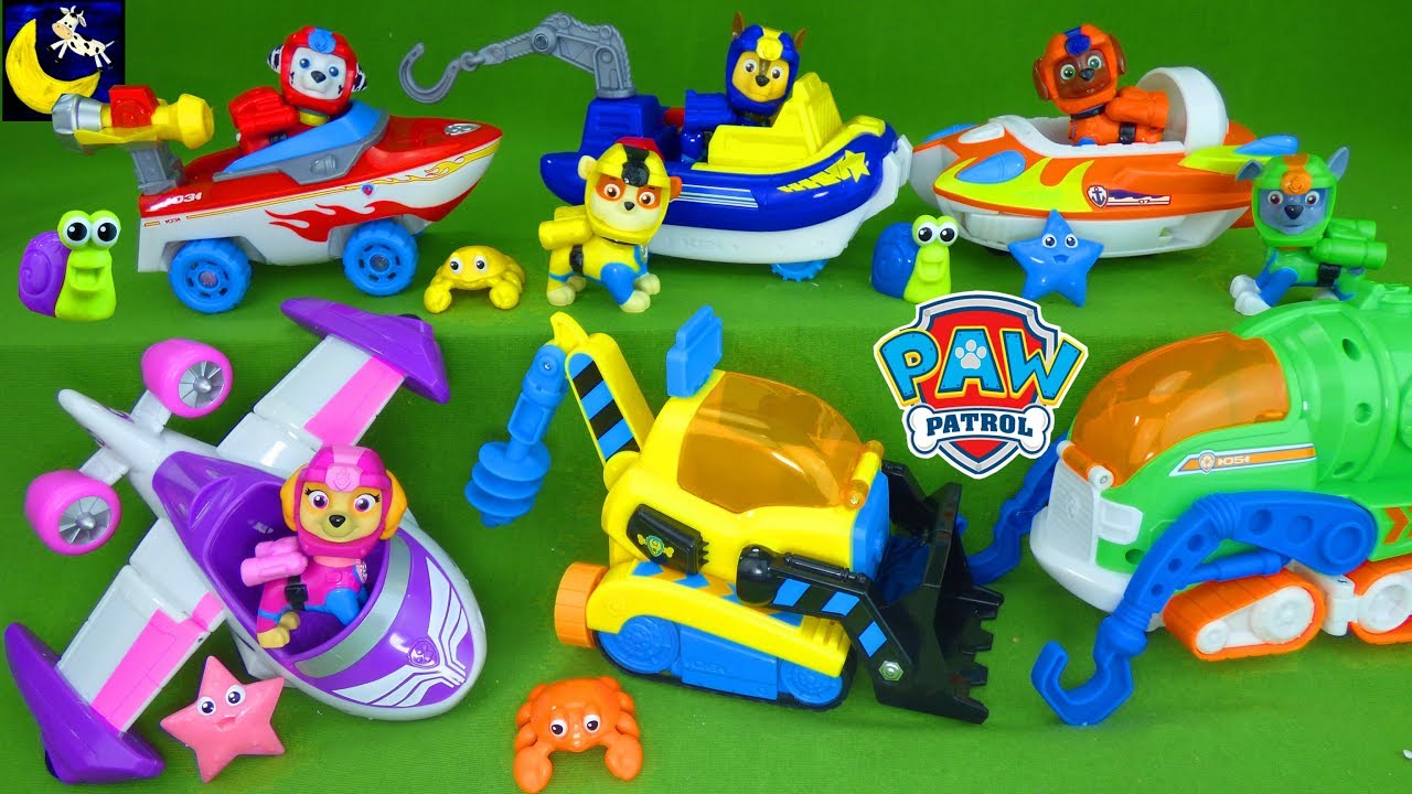 Unboxing Complete Set Of Paw Patrol Sea Patrol Toys Sea Patroller Boat ...