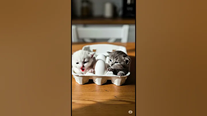 Watch the video about Egg with kittens #cat #cute #kitten #funny #cutecat #animals #pets #funnycats
