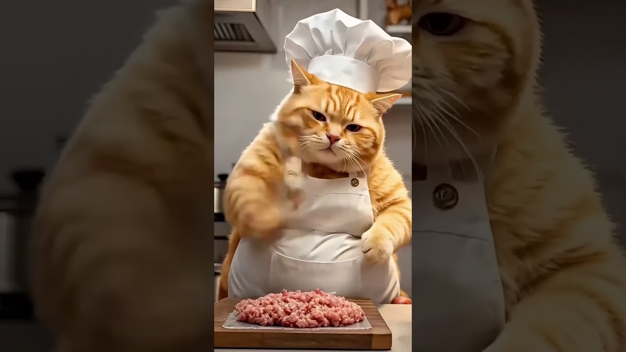 Cat Cooking Like a Pro?! This Furry Chef Will Melt Your Heart! 