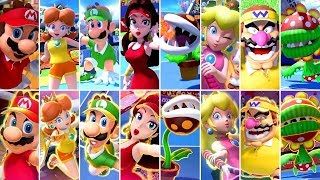 Mario Tennis Aces - All Character Special Shots & Intro Animations (DLC Included)