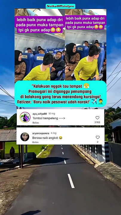 -pramugari di ganggu penumpang dibelakang sampe sampe pramugari marah²😅#fypvideo #fypシ゚viral #fyp