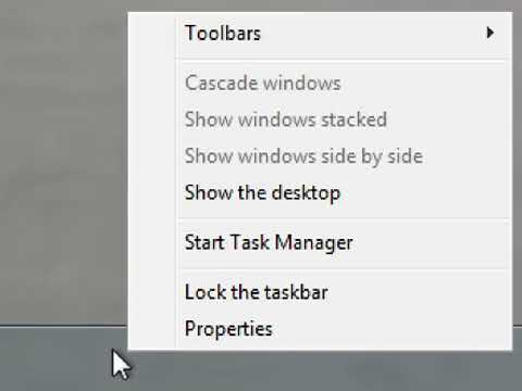 Lock the Taskbar