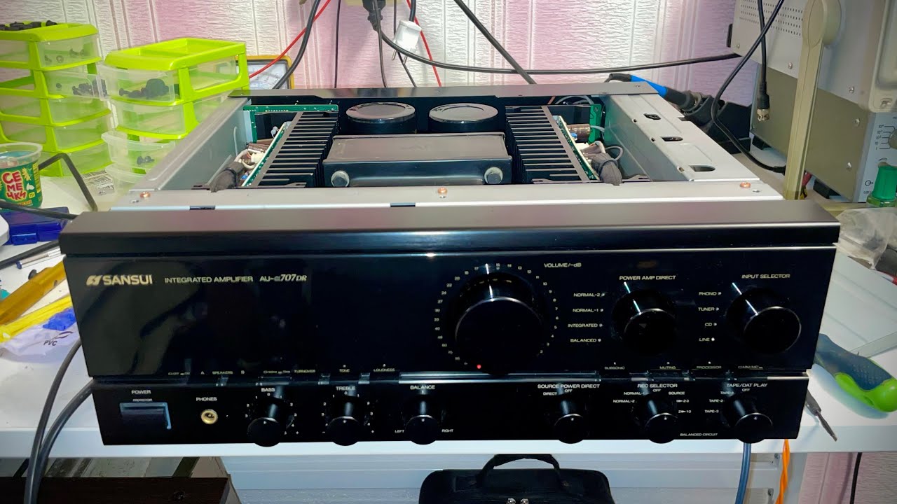 Sansui au-a707dr maintenance. Part 3. Assembly and setup. - YouTube