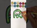 Elephant Coloring for Kids 🐘 | Learn  Color | Easy Drawing &amp; Coloring#shorts