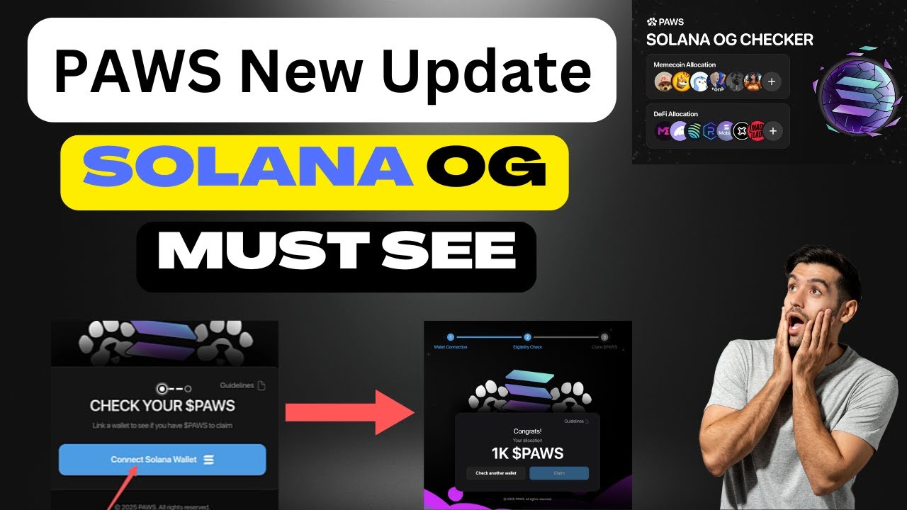 Paws New Update | Paws Solana Og Checker | Paws Airdrop claim