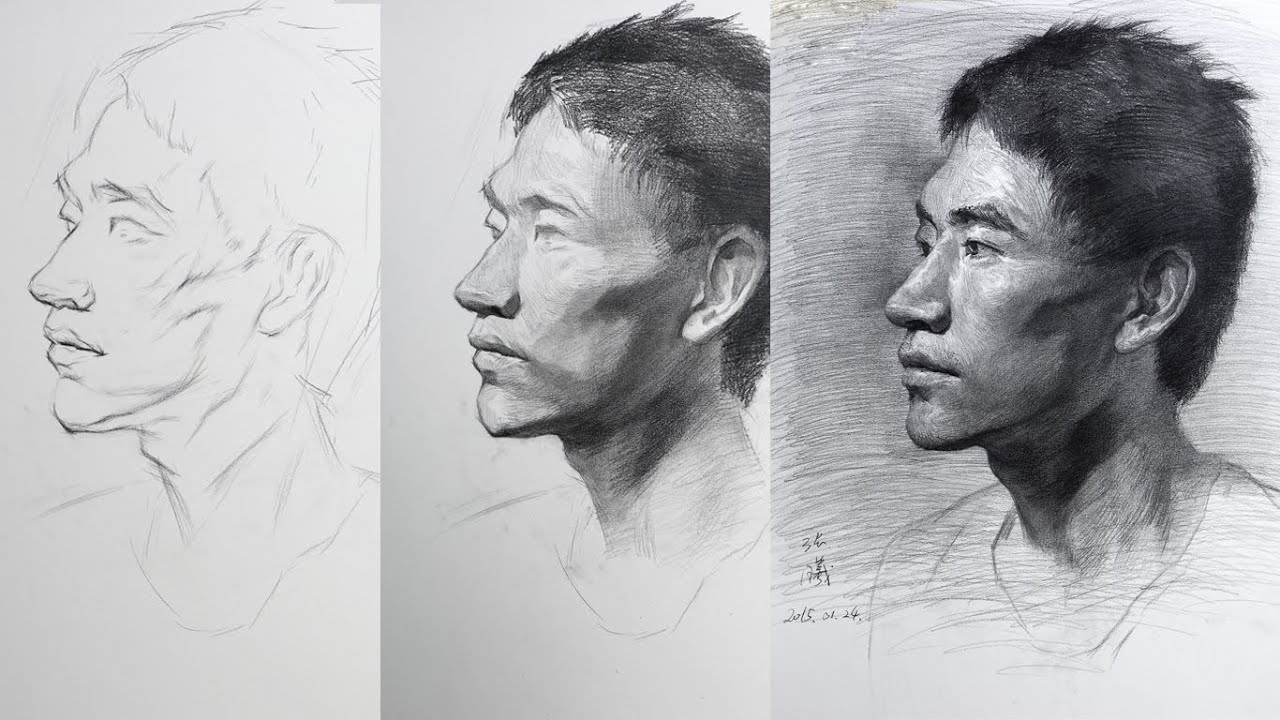 Portrait Drawing Tutorial Process YouTube