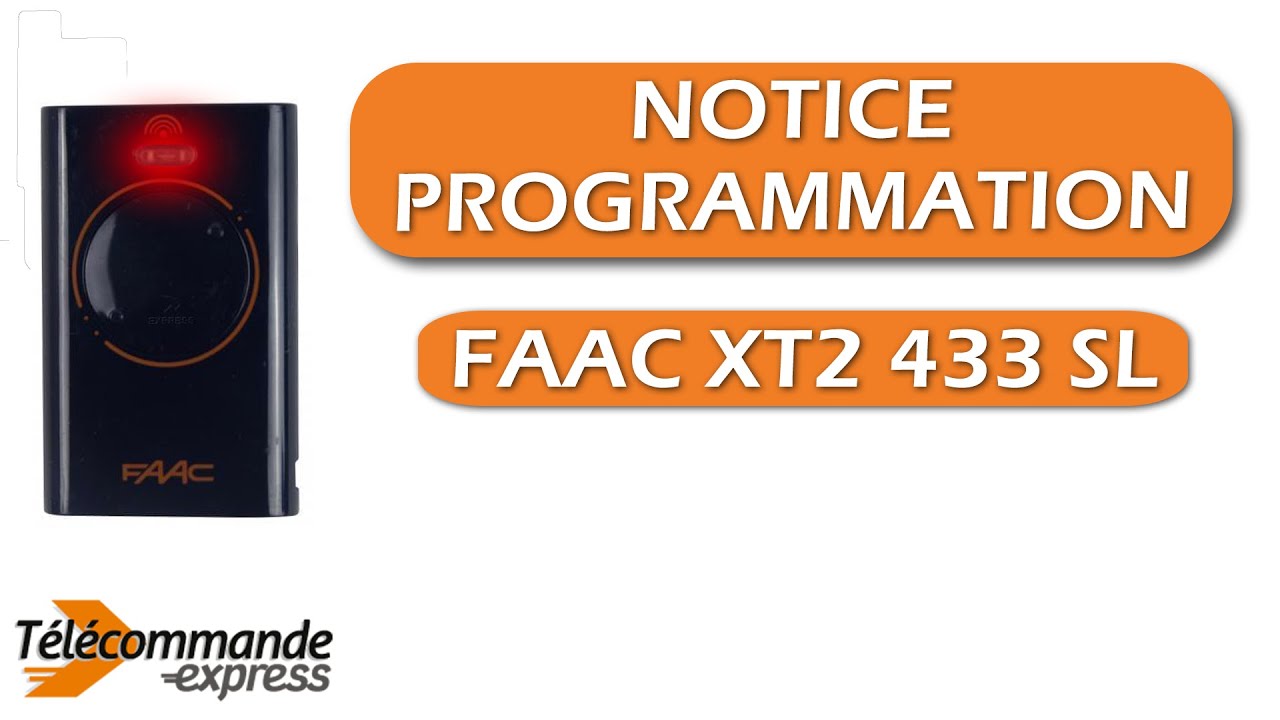 Télécommande FAAC XT2 433 pour portail