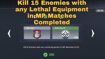 Kill 15 Enemies with any Lethal Equipment in MP Matches | Martyrdom Mission COD Mobile | Wisdom