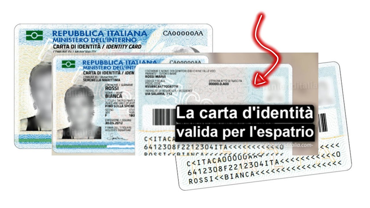 Come ottenere la carta d'identità valida per l'espatrio(non valido per  espatrio). - YouTube