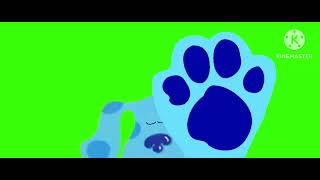 Blue Putting A Pawprint On The Screen Version 2