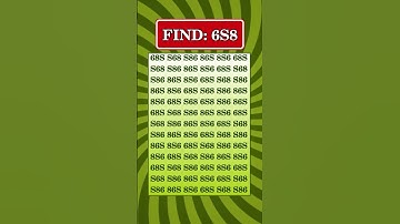 🔥 Can You Spot 6S8? | Viral Eye Test & Focus Challenge for Sharp Eyes #shorts