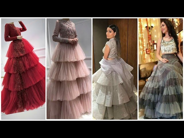 Beautiful ruffle dress designs ideas // ruffle skirts designs // ruffle gown  designs 2020 - YouTube