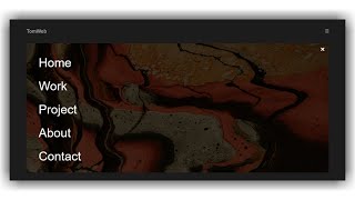 Animated 3D navigation design, HTML CSS Javascript, web design tutorial