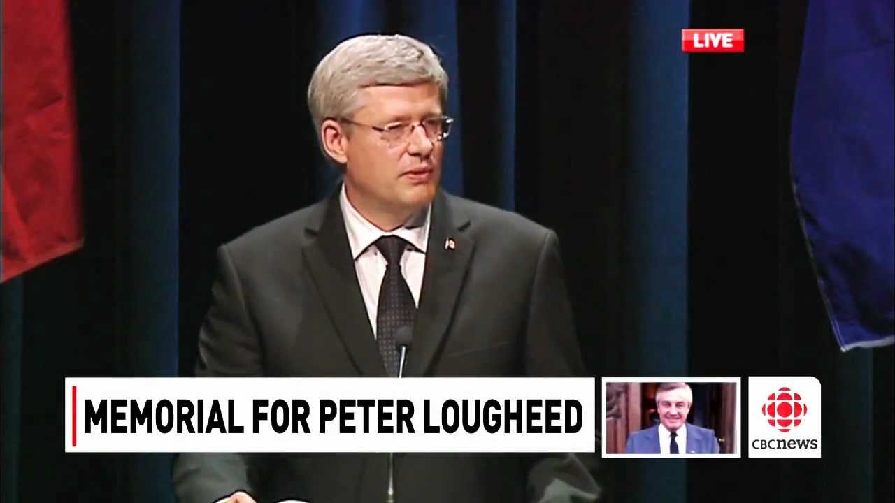 The Honourable Peter Lougheed eulogized by PM Harper