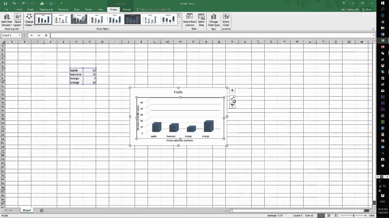 ... for Microsoft Excel 2013/2016 Bar Graphs or line graphs - YouTube