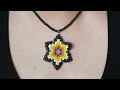 #kolye #huichol #nacklace  huichol çiçek kolye yapımı ( huichol flower nacklace)