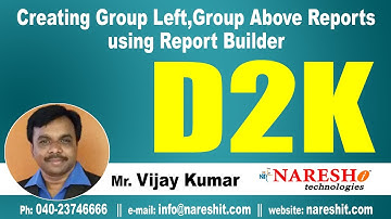 Creating Group Left,Group Above Reports using Report Builder | D2K Forms and Reports Tutorial