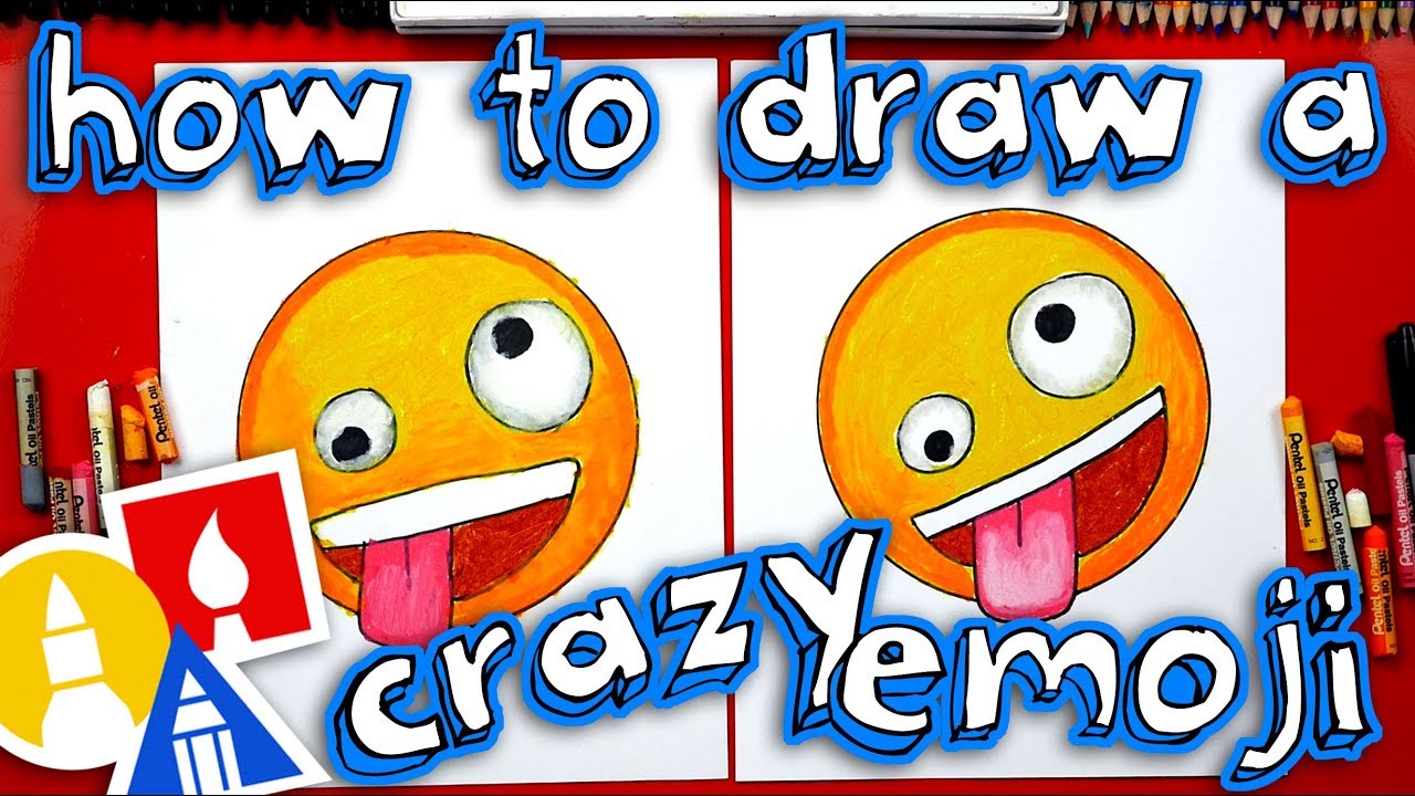 How To Draw The Crazy Face Emoji Youtube