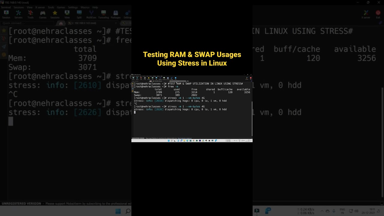 Test RAM & SWAP Using Stress Command in Linux 