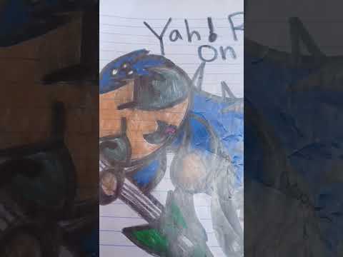 Alyssas Drawing Yah! Rock on Sodalite & Flaky a Long Hair