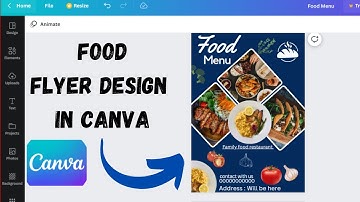 Design Food flyer in CANVA || How to design food flyer by FSA Creator