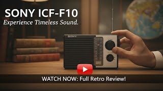 Sony Icf-F10 Fmam Portable Battery Transistor Radio.