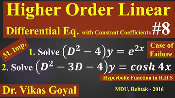 Linear Differential Equation with Constant Coefficients in Hindi #8 (CF & PI) | Engineering Maths