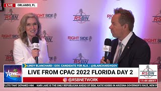 Alabama Governor Candidate Lindy Blanchard Interview with RSBN's own Brian Glenn at CPAC 2022 in FL