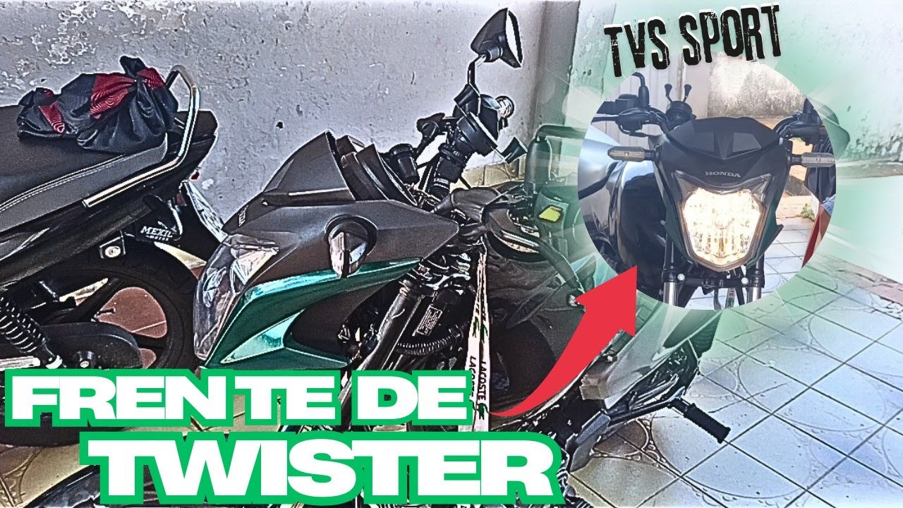 Mottu TVS Modificada com frente da Twister * veja isso